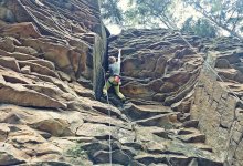 rock climbing on Kobyla mount