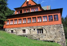 Tourists Mountain Shelter on Mount Stożek