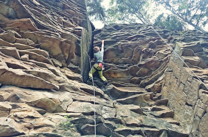 rock climbing on Kobyla mount