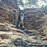 rock climbing on Kobyla mount