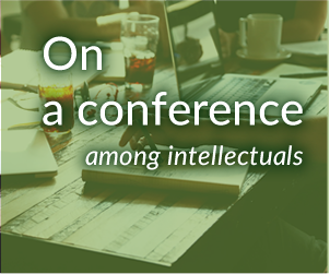 On a conference among intellectuals banner