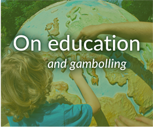 On education and gambolling banner
